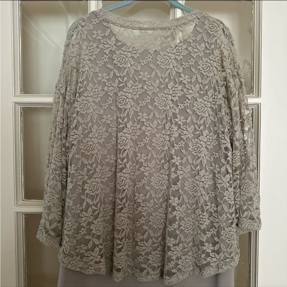 Kate & Mallory lace & chiffon triple layer tunic - Picture 7 of 9